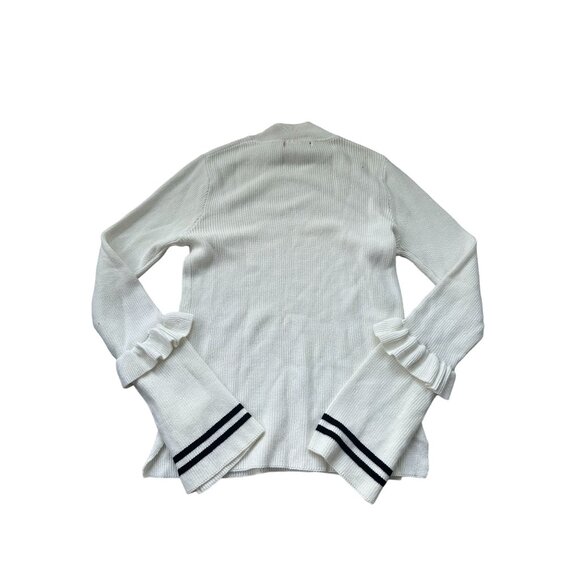 FEW MODA White Bell Sleeve Ribbed Sweater Size Small - Picture 5 of 8